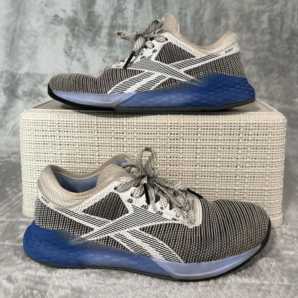 Reebok Nano X White Black Blue Blast Womens Size 7.5 CrossFit Training FU7573